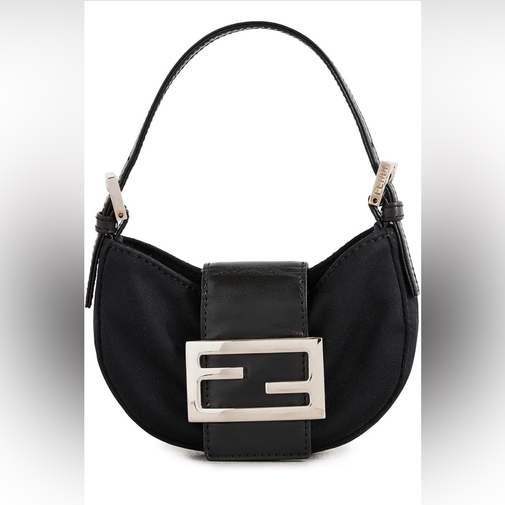 Fendi Vintage Mini Croissant | Black Neoprene | Like New Condition